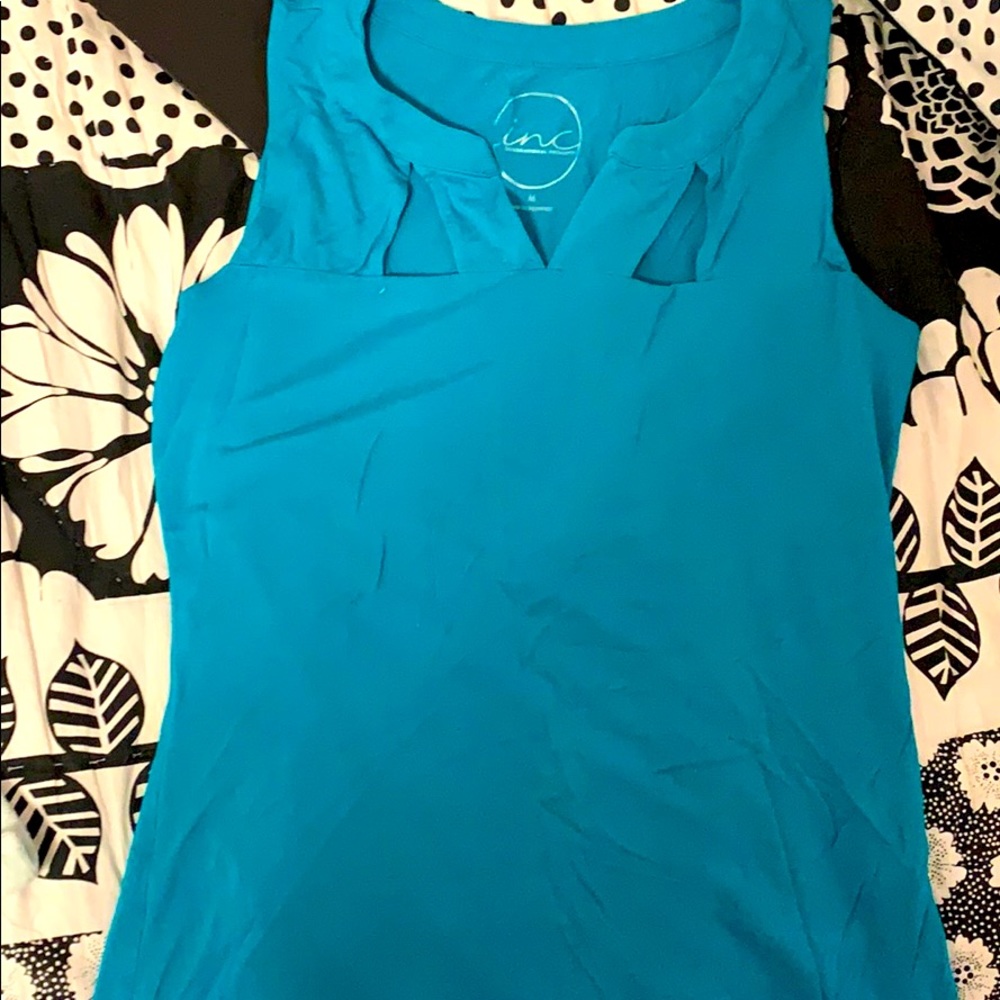 Blue Tank with cutouts